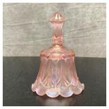 FENTON SIGNED BELL 6" PINK IRIDESCENT