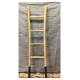 67" decorative wood ladder