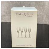 4 Marquis by Waterford champagne flutes