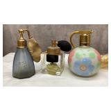 Antique perfume, atomizers bottles 4"