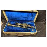 Vintage Elkhart "Rocket" trumpet and case