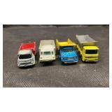 Four Lesney Matchbox trucks, various, see photos