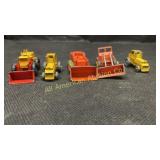 5 Lesney Matchbox construction vehicles, various