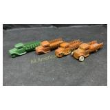 4 die cast stake bed trucks made in Mexico 4.25"