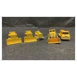 5 Lesney Matchbox construction vehicles, various