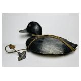 Wooden Duck Decoy with Lead Weight