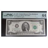 $2 1976 FRN PMG graded 64