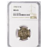 1950-D Jefferson Nickel NGC MS-65