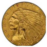 $3000 PCGS Guide Value: 1927 Indian Gold $2.5