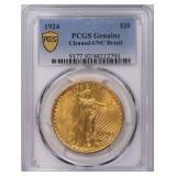 1924 Saint-Gaudens $20 Gold PCGS Unc Details