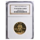 1984-D XXIII Torch Bearer GOLD $10 NGC Proof-69 UC