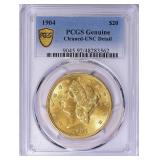 1904 Liberty Gold $20 PCGS Genuine Unc Details