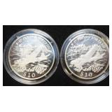 TWO (2) 8.5 Grams .999 Fine Silver B-17 Flying