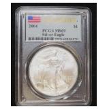 2004 U.S. Silver Eagle, PCGS MS69 First Strike.