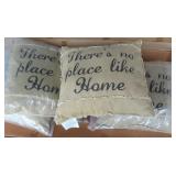 Four (4) No Place Like Home Pillows, 18"x18"