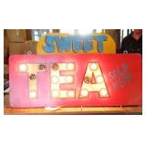 Sweet Tea Lighted Metal Sign, 30"x17"