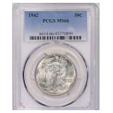 1942 Walking Liberty Half Dollar PCGS MS-66