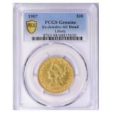 1907 Liberty Gold Eagle PCGS Genuine AU Details