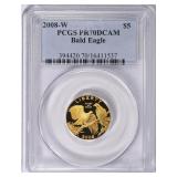 2008-W Bald Eagle Gold $5 PCGS Proof-70 DCAM