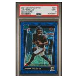 2021 Optic Justin Fields (RC) Blue Scope PSA 9