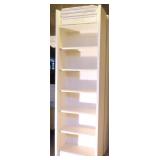 White Solid Wood Open Bookcase, Straight Lines