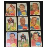 Nine (9) 1960 Topps Football Cards incl. Lenny