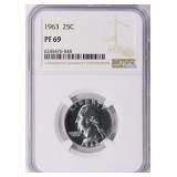 1963 Washington Quarter NGC Proof-69