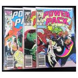 Three (3) Power Pack Comics, Marvel 1985 -