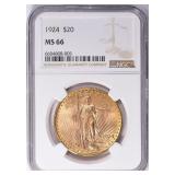 1924 Saint-Gaudens Gold Double Eagle NGC MS-66