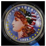 Colorized 1921 Silver Morgan Dollar