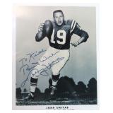 Johnny Unitas Signed 8"x10" with James Spence COA