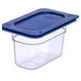 $46 (6) Carlisle 1/9 Clear Food Pan 4" Deep w/ Lid