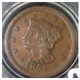 1851 Large Cent