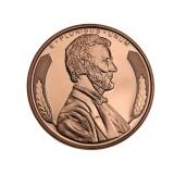 One Ounce Copper Lincoln Round