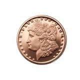 One Ounce Copper Morgan Head Round