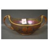 Imperial Pink Smoke  # 615 Two Handled Olive Bowl