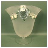 Sinclaire Crystal Frosted Enameled Decorated Vase