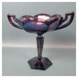 Westmoreland Amethyst Taffeta Paneled Compote