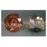 Two M"burg Carnival Glass Items