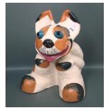 Weller Pop -Eyed Dog Garden Ware Ornament