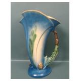 Roseville Blue Pinecone Handled Pitcher