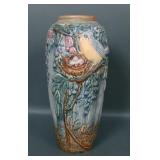 Weller Glendale Blue Bird at Nest Vase