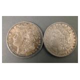 Two Morgan SIlver Dollars