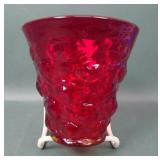 Consolidated Ruby Red Catalonian Sweet Pea Vase