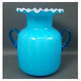 Consolid. Regent Blue Cased Optid Panel Vase