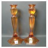 2 Fenton Grecian Gold # 349 Colonial Candlesticks