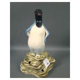 Glazed  Pottery Penguin Flower Frog