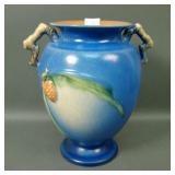 Roseville Pottery Blue Pinecone Bulbous Vase