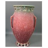 Roseville Pottery Red Ferella Handled Vase