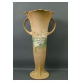 Roseville Tan Cosmos Large Handled Floor Vase